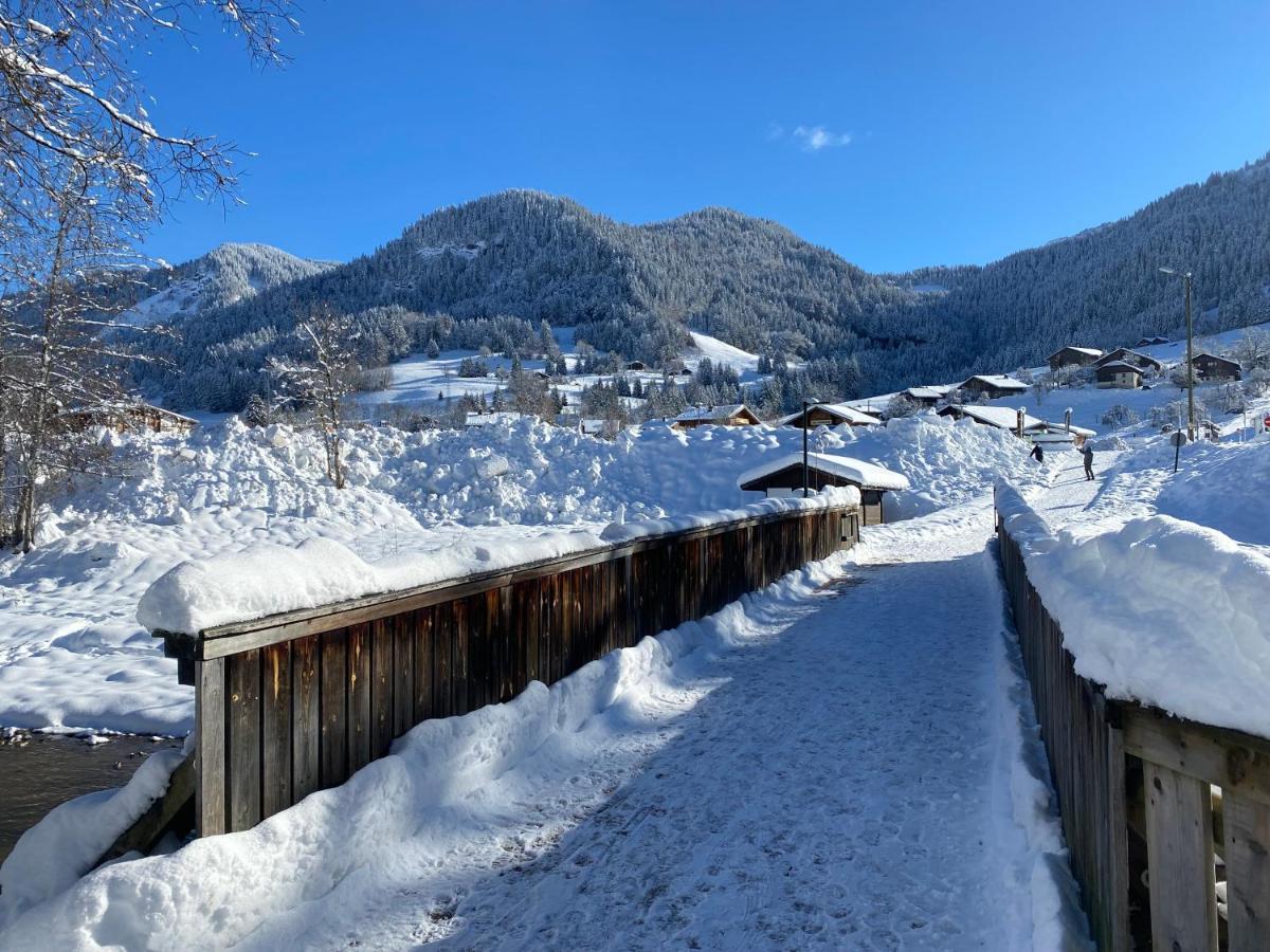 Chaleureux Appartement Renove Ambiance Chalet Praz-sur-Arly Exterior foto